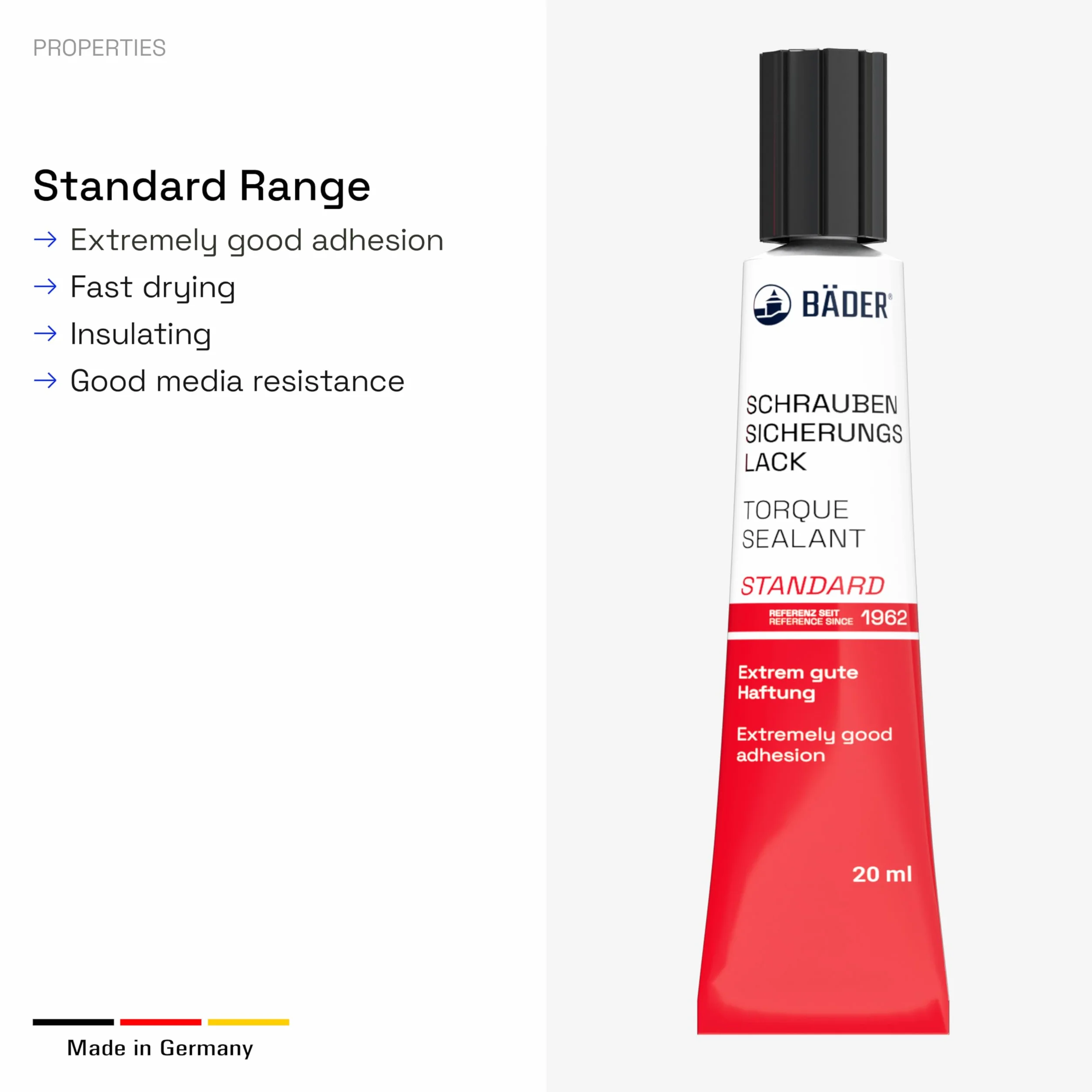 La vernice di sicurezza originale FAST DRY verde 20 ml di BÄDER LACKE. Il riferimento 1962 – strumento per fissare, firmare, sigillare, sigillare e dimostrare la manomissione