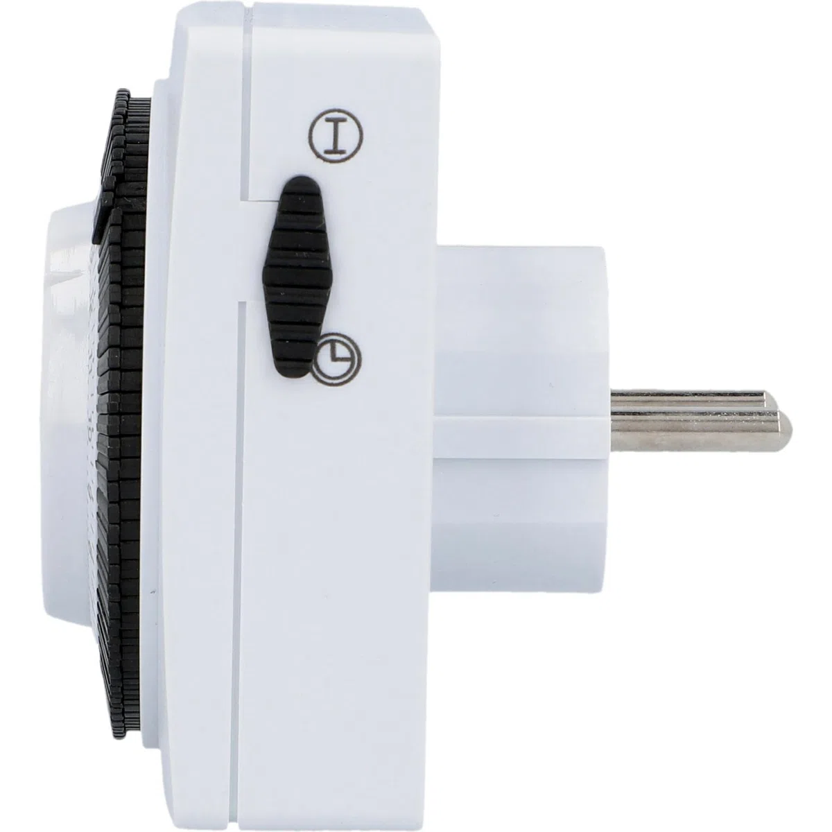 UNITEC Timer giornaliero meccanico per interni IP20 attraente forma quadrata analogica bianca 15 minuti di distanza regolabile