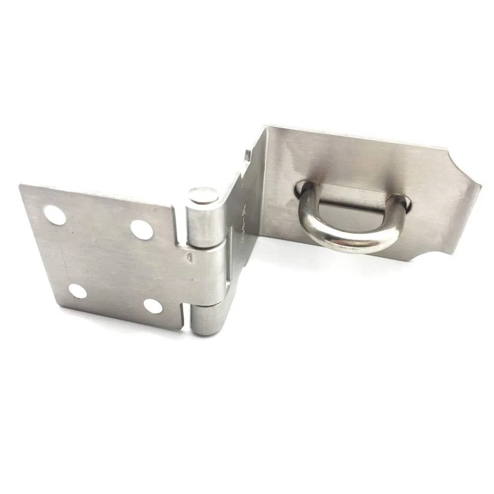 FUJIE Angolo retto Lucchetto Hasp in Acciaio INOX Heavy Duty Serratura Della Porta Antifurto Serratura, Argento