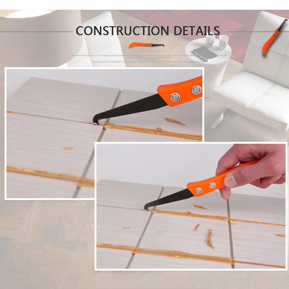 Raschietto per Fughe Piastrelle Grout Remover 2PCS Kit Rimozione Silicone Stucco con 10 PEZZI Coltello Acciaio