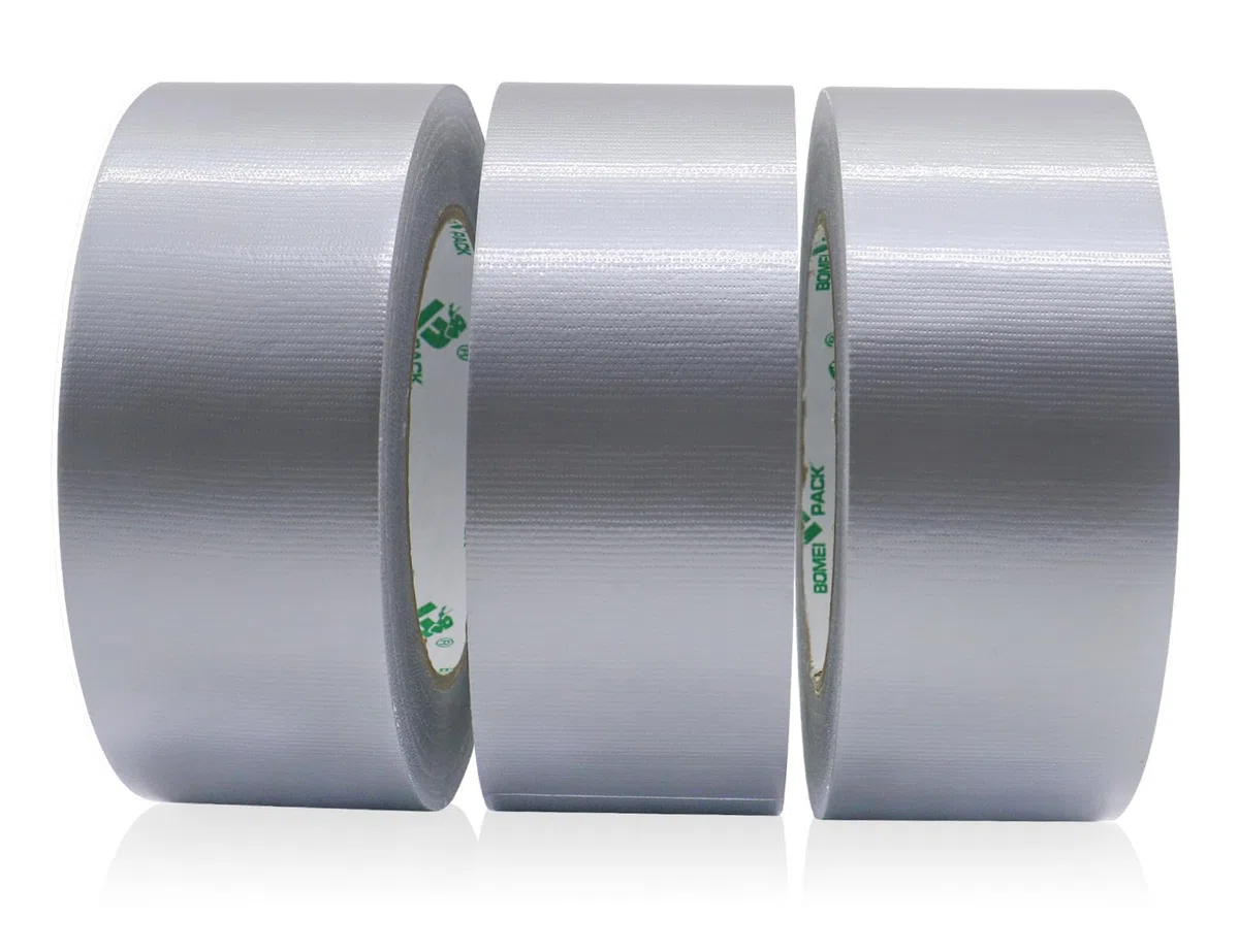 BOMEI PACK Nastro Adesivo Extra Forte, Nastro Telato Nero, Duct Tape 3 Rotoli 50 mm x 40 m per Lavori di Riparazione, Fissaggio, Sigillatura, Etichettatura e Ristrutturazione (GRIGIO)
