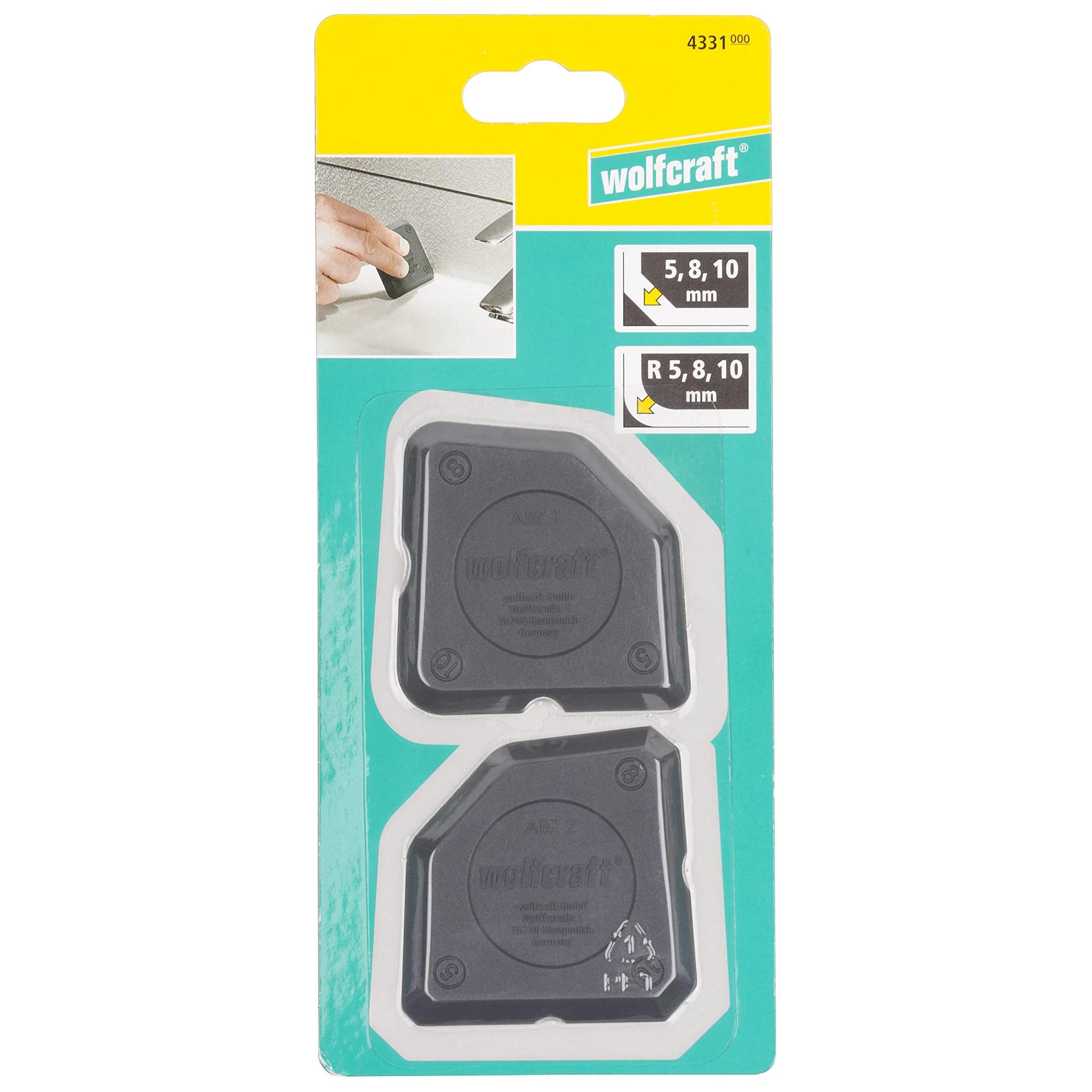 wolfcraft Set di lisciafughe in 2 pezzi I 4331000 I Per la rifinitura delle fughe