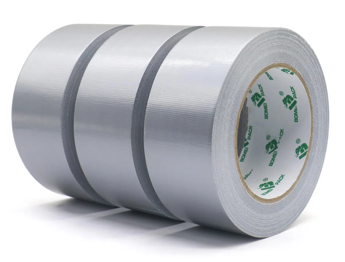 BOMEI PACK Nastro Adesivo Extra Forte, Nastro Telato Nero, Duct Tape 3 Rotoli 50 mm x 40 m per Lavori di Riparazione, Fissaggio, Sigillatura, Etichettatura e Ristrutturazione (GRIGIO)
