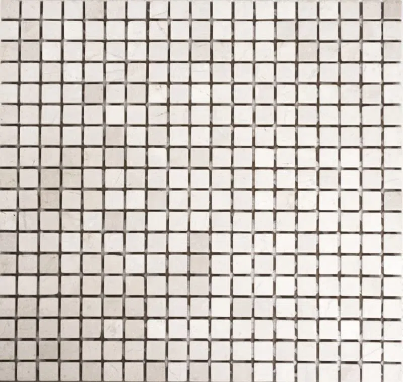 Piastrelle a mosaico, marmo naturale, bianco, Botticino Antico, MOS38-0104