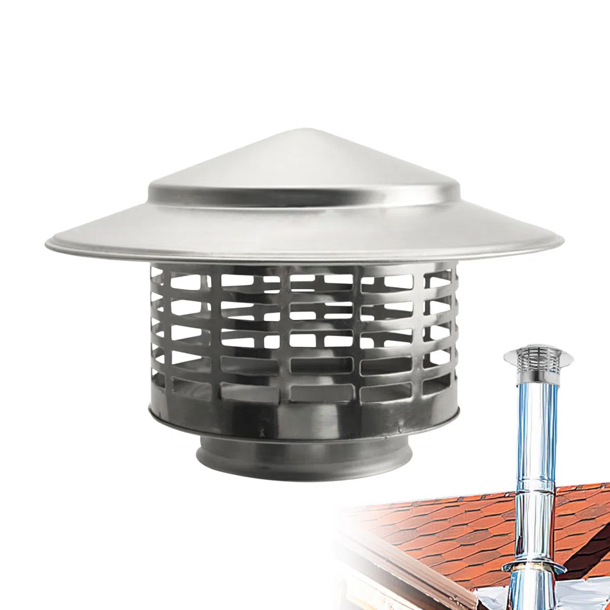 Comignoli - Cappucci Antipioggia Tetto Rotondo, Mobili Da Soffitto Per Una Migliore Ventilazione | Parti Di Ricambio Del Coperchio Del Condotto Di Scarico 'aria Del Coperchio Dello Sfiato HVAC In