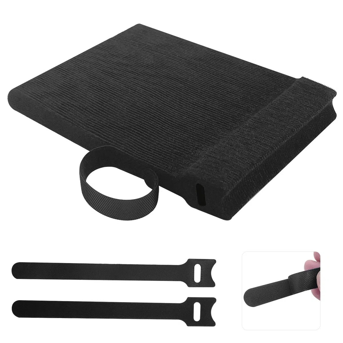Fascette Cavi Riutilizzabili in Nylon, 70 Pezzi Stringicavo Regolabili 150 x 12 mm, Nylon Fascette Elettricista Cinturino con Hook e Loop, Ideali per Gestione Cavi Casa Ufficio Giardino