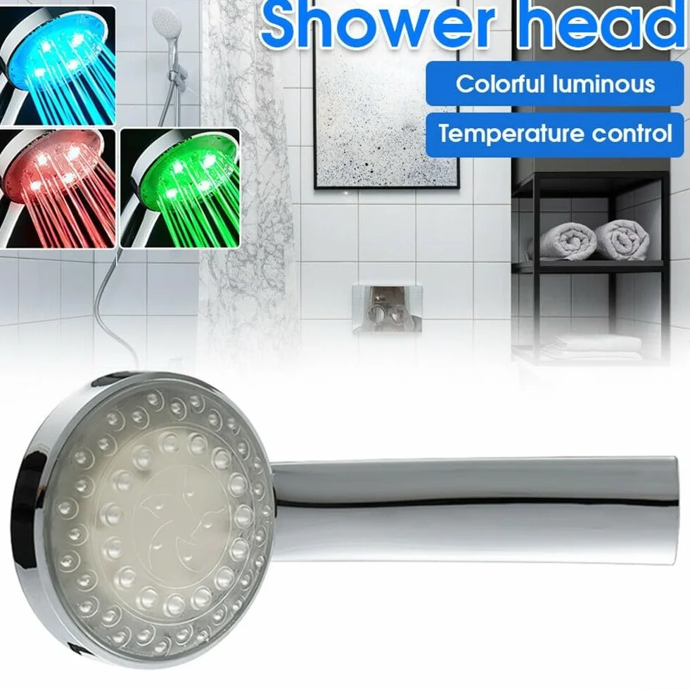 Soffione doccia energico con luce a LED che offre un'esperienza di bagno divertente attraverso i colori