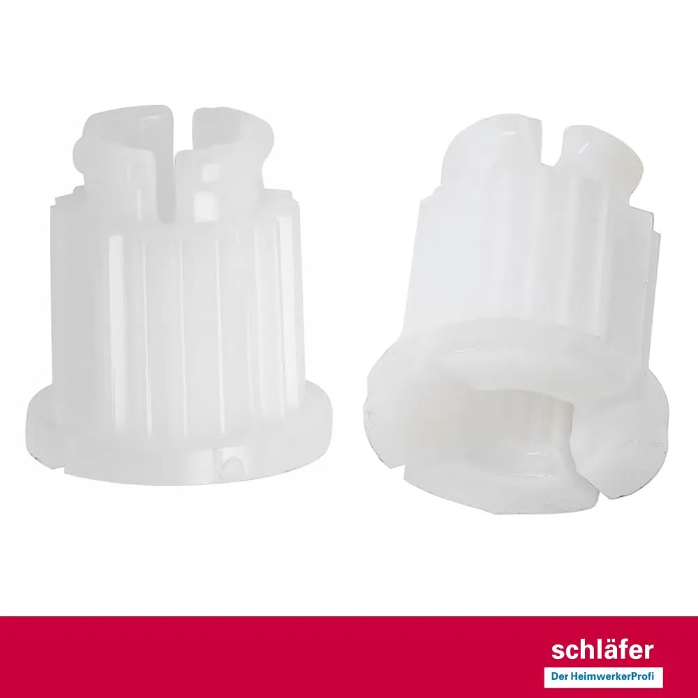 Schläfer 451415 | Inserto a scatto in Plastica brocciato 13/20 per Manopola Rubinetto Set di boccole per Vitone 1/2". Adatto per Rubinetteria del Bagno e della Cucina con due Maniglie. Conf. 4pz.