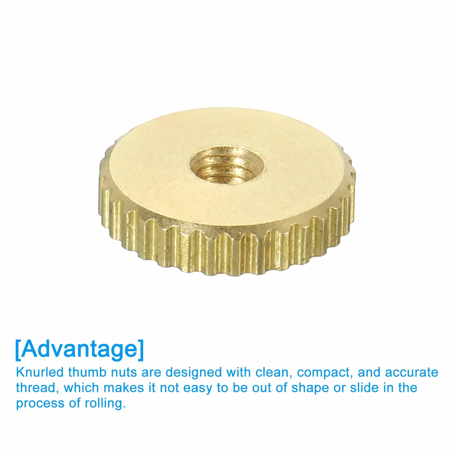 QUARKZMAN Dadi a Farfalla Scanalati 4pz M3 x D11mm x H2,5mm Foro Passante Testa Piatta Ottone con Collare Testa Piatta Foro Passante Elementi Fissaggio Pomelli Rotondi per Parti Stampanti 3D