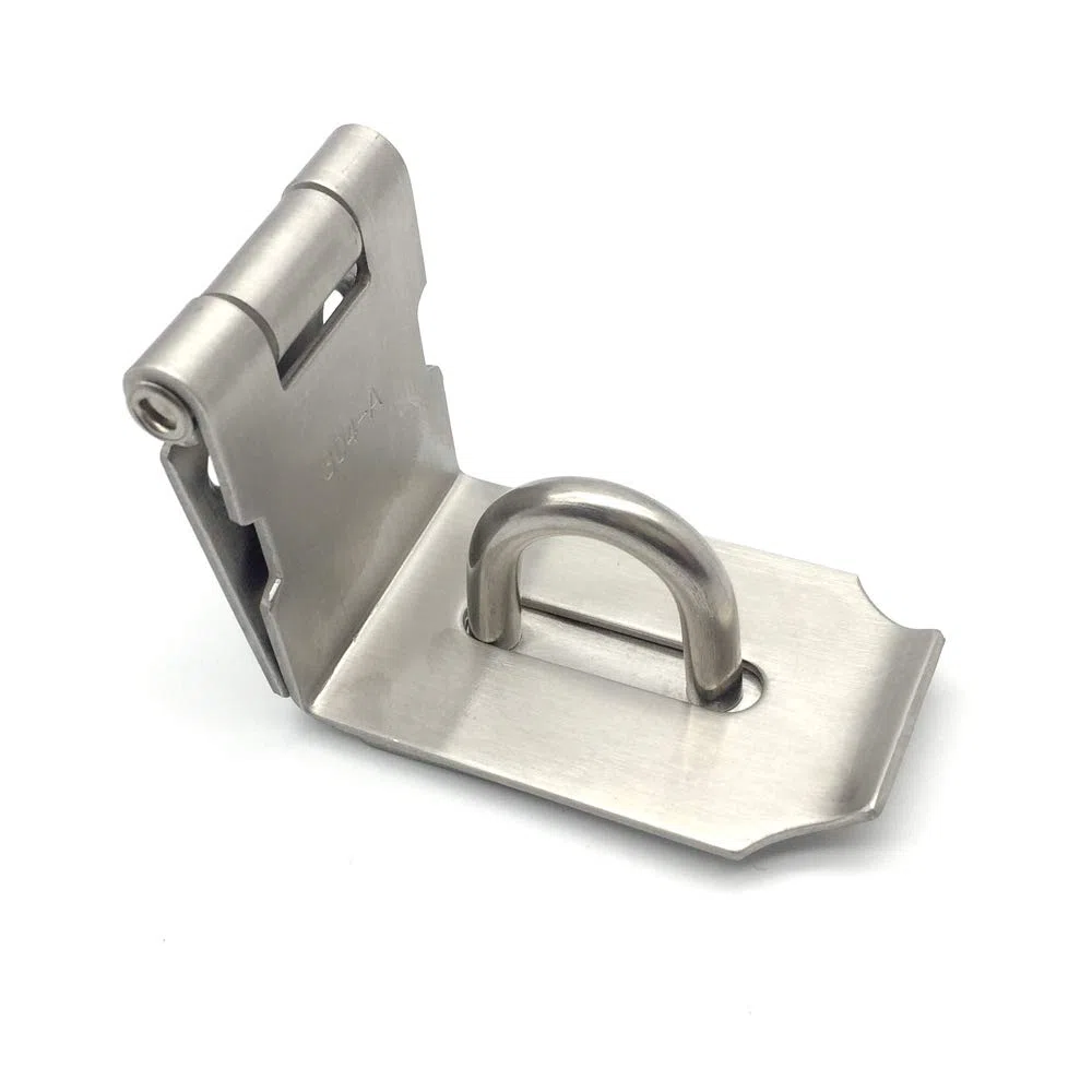 FUJIE Angolo retto Lucchetto Hasp in Acciaio INOX Heavy Duty Serratura Della Porta Antifurto Serratura, Argento