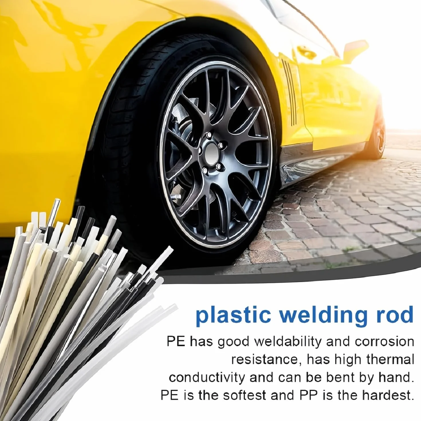 Bacchette per Saldatura in Plastica,Filo di Saldatura,Aste di Saldatura in Plastica,Saldatura Bastoni ABS PVC PE PP per Riparazioni Di Saldatura di Plastica Pistola Ad Aria Calda (40PCS)