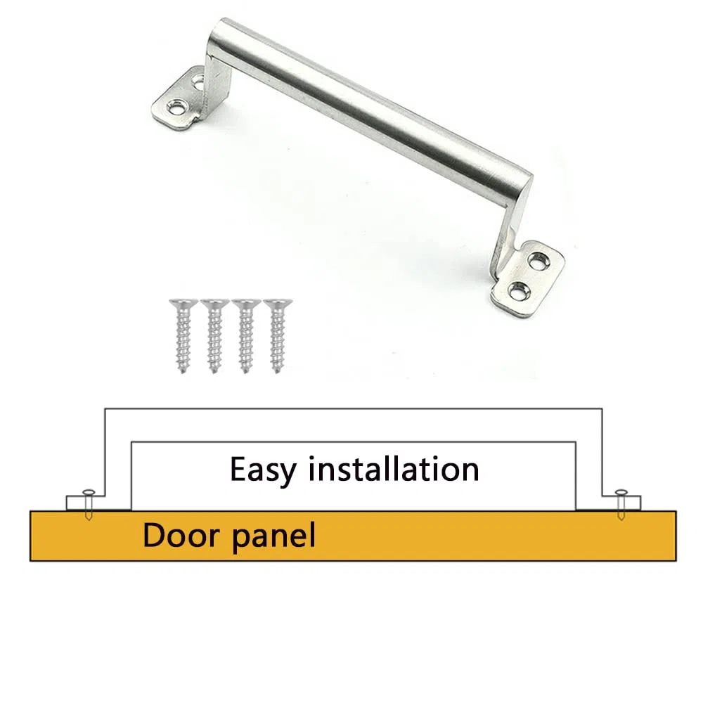 WANLIAN Maniglia in acciaio inox semplice e moderna maniglia per porta cassetto 125 mm armadio armadio maniglia per porta scorrevole argento