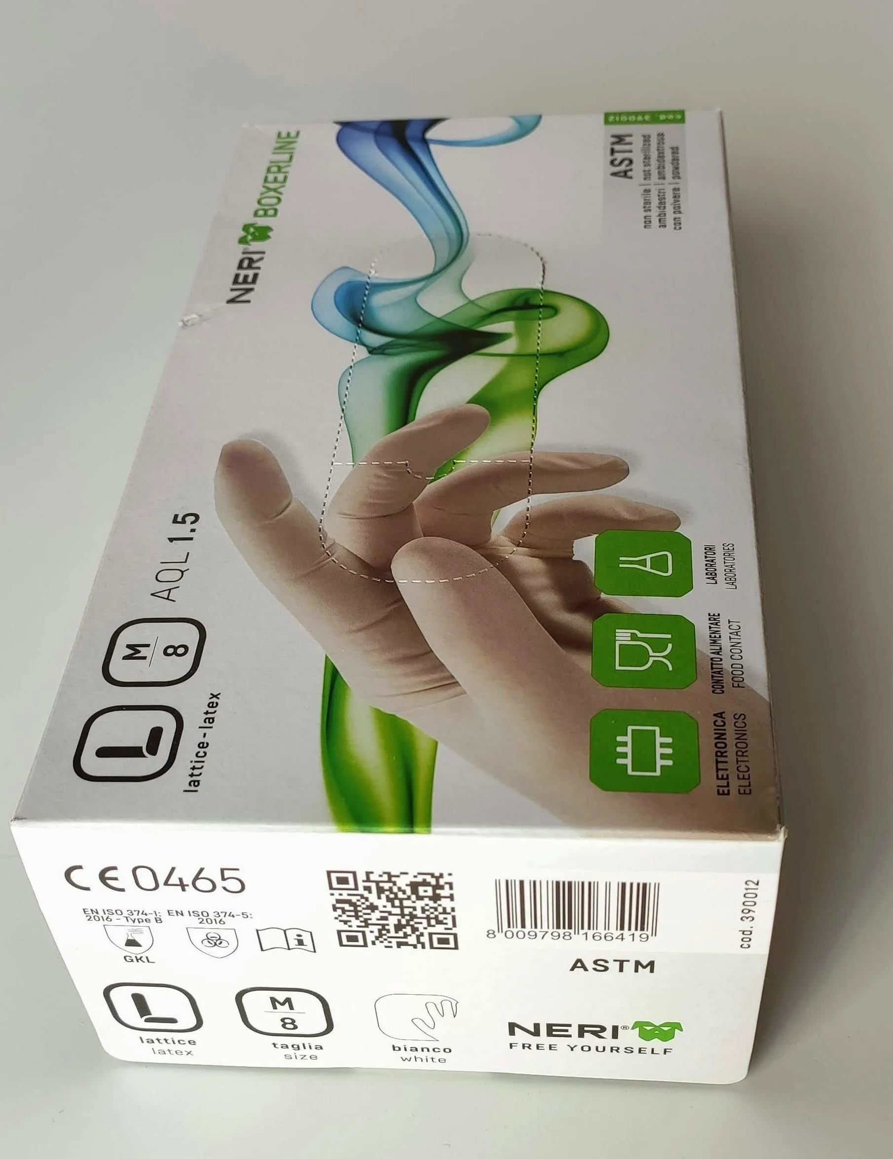 Guanti 100% lattice naturale AQL 1,5