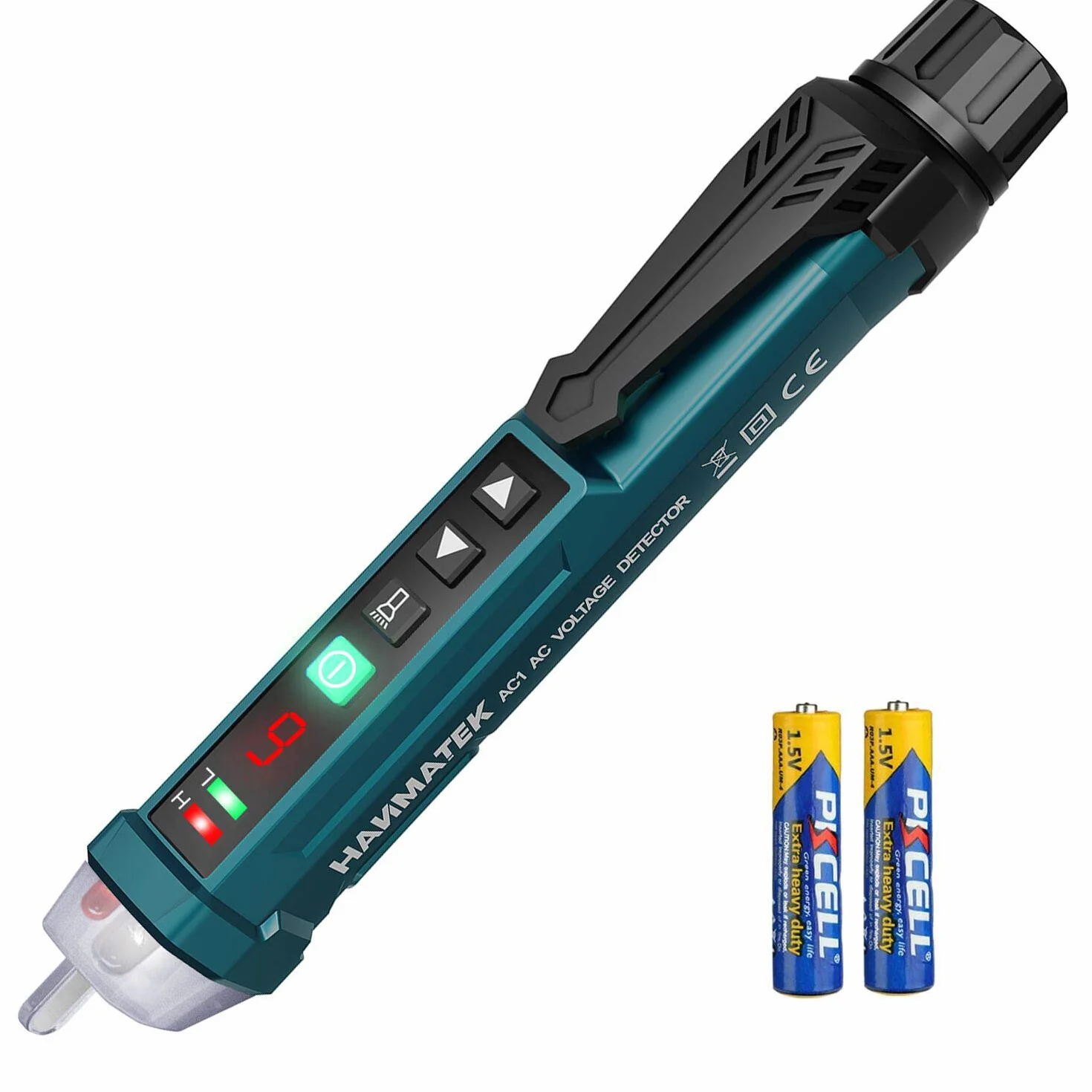 Rilevatore di tensione senza contatto, HANMATEK AC1 Sensibilità Regolabile/Display LCD/LED Torcia elettrica/Doppia portata 12 V/48 V-1000 V