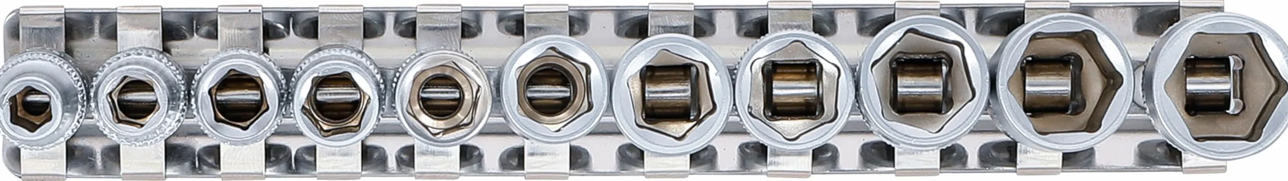 BGS 2433 | Serie di bussole esagonali | 6,3 mm (1/4") | dimensioni in pollici | 11 pz.