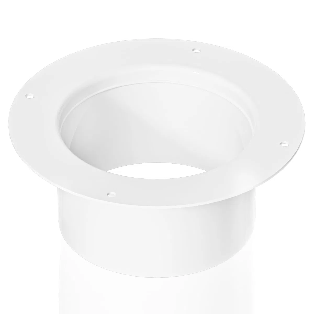 Hon&Guan Flangia a parete dritta, diametro 100 mm, flangia per tubo di ventilazione bianco, flangia per tubi di saldatura, flangia per sistemi di ventilazione, asciugatrici, bagno in ABS