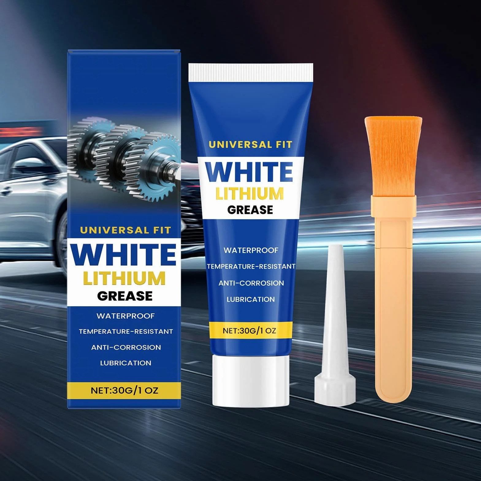 Grasso Al Litio Bianco,Lubrificante Veicoli a Lunga Durata - Grasso Lubrificante Per Ingranaggi,Per Proprietari Auto Appassionati Automobili Tecnici Garage Manutenzione