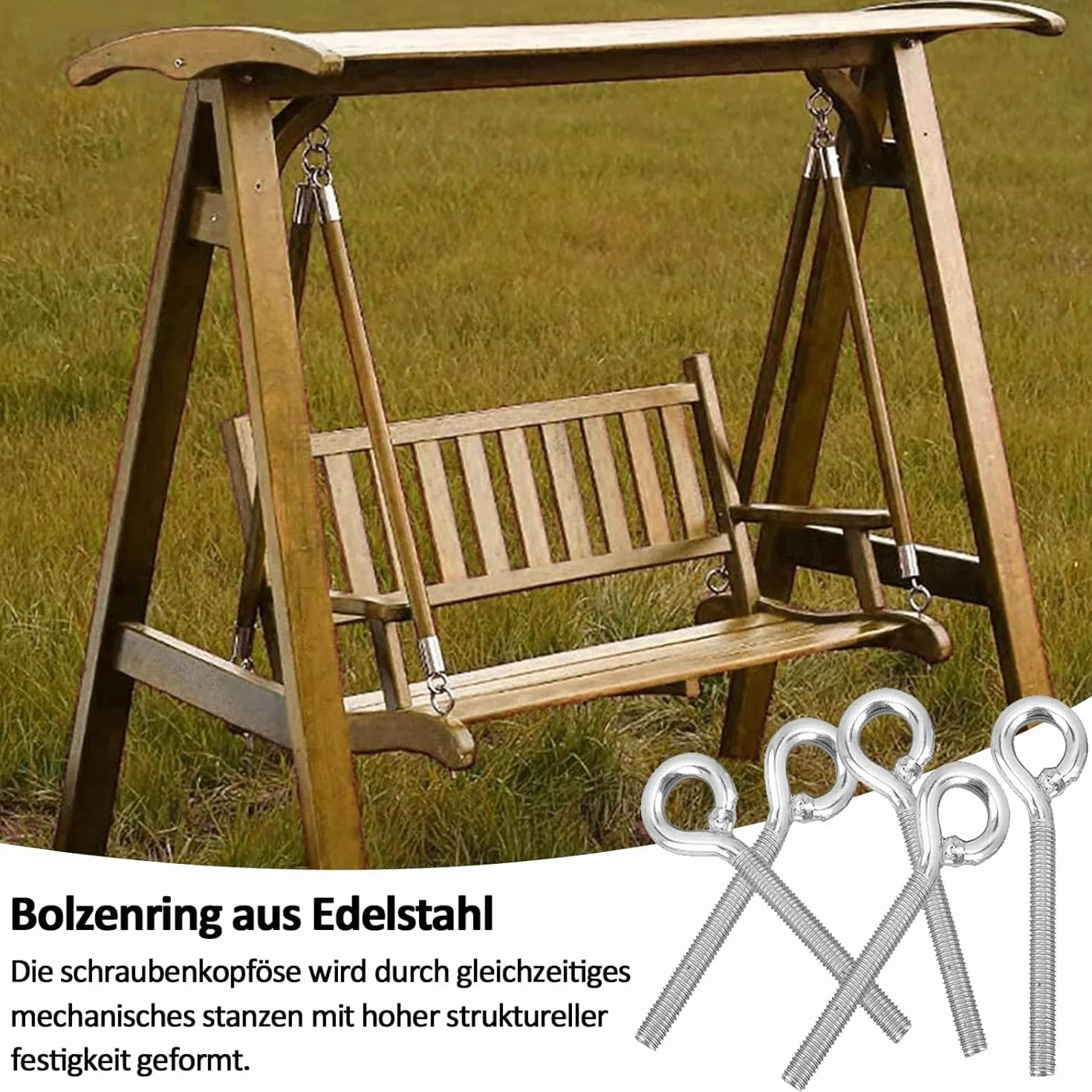 Vite a occhiello M4, vite a occhiello, viti a occhiello da 12 pezzi, viti a occhiello in acciaio inossidabile con albero lungo, anelli a vite saldati, per il ruolo di fissaggio e sospensione
