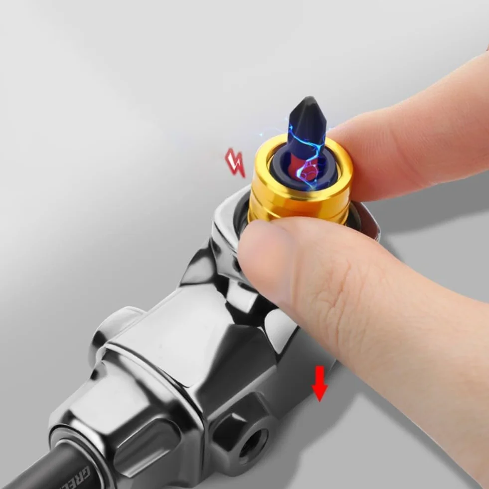 Adattatore per trapano elettrico ad angolo di 90 gradi con rotazione flessibile e ampia compatibilità per driver di dadi e trapani elettrici in aree ad accesso limitatoUtile e professionale