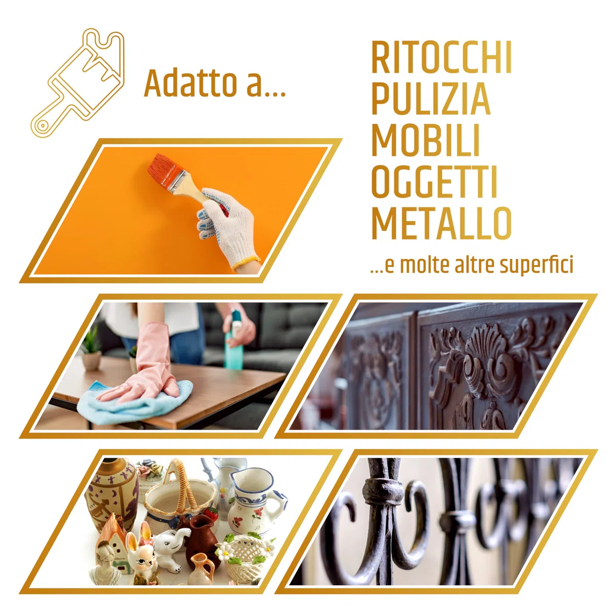 PENNELLIFICIO 2000 | Pennello per Ritocchi e Pulizie, Pennello Piatto, per Vernice Acrilica e a Solvente, Ghiera in Banda Stagnata, Larghezza 20 mm – Made in Italy