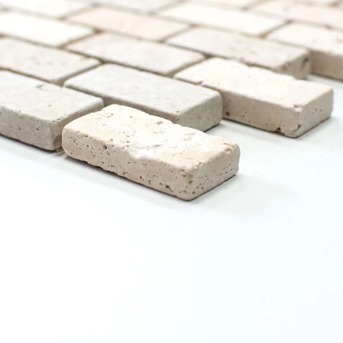 Tessere di mosaico Travertino Pietra naturale beige Mattone Antico
