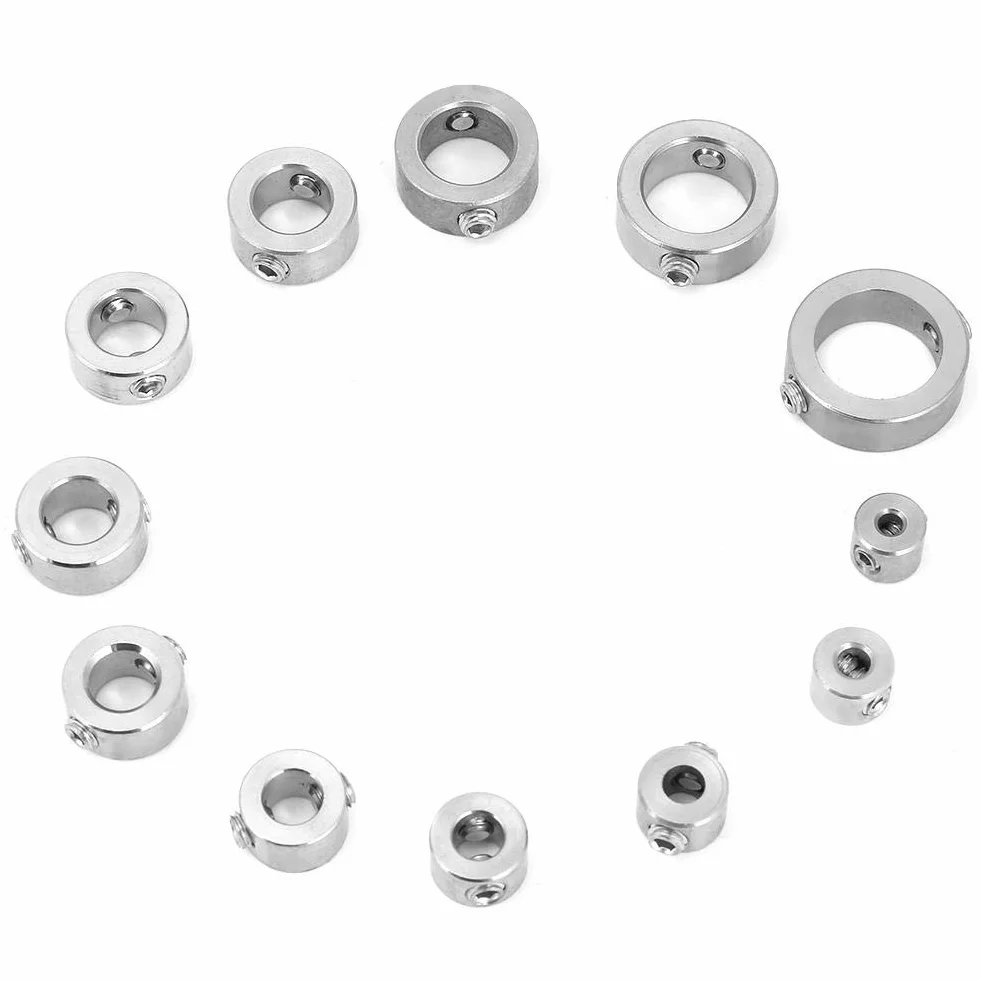 Drill Stop Set, 12 pezzi 3-16 mm Trapano in acciaio inossidabile Bit di arresto della profondità Anello limite di perforazione con chiave esagonale per stringere il set di arresti