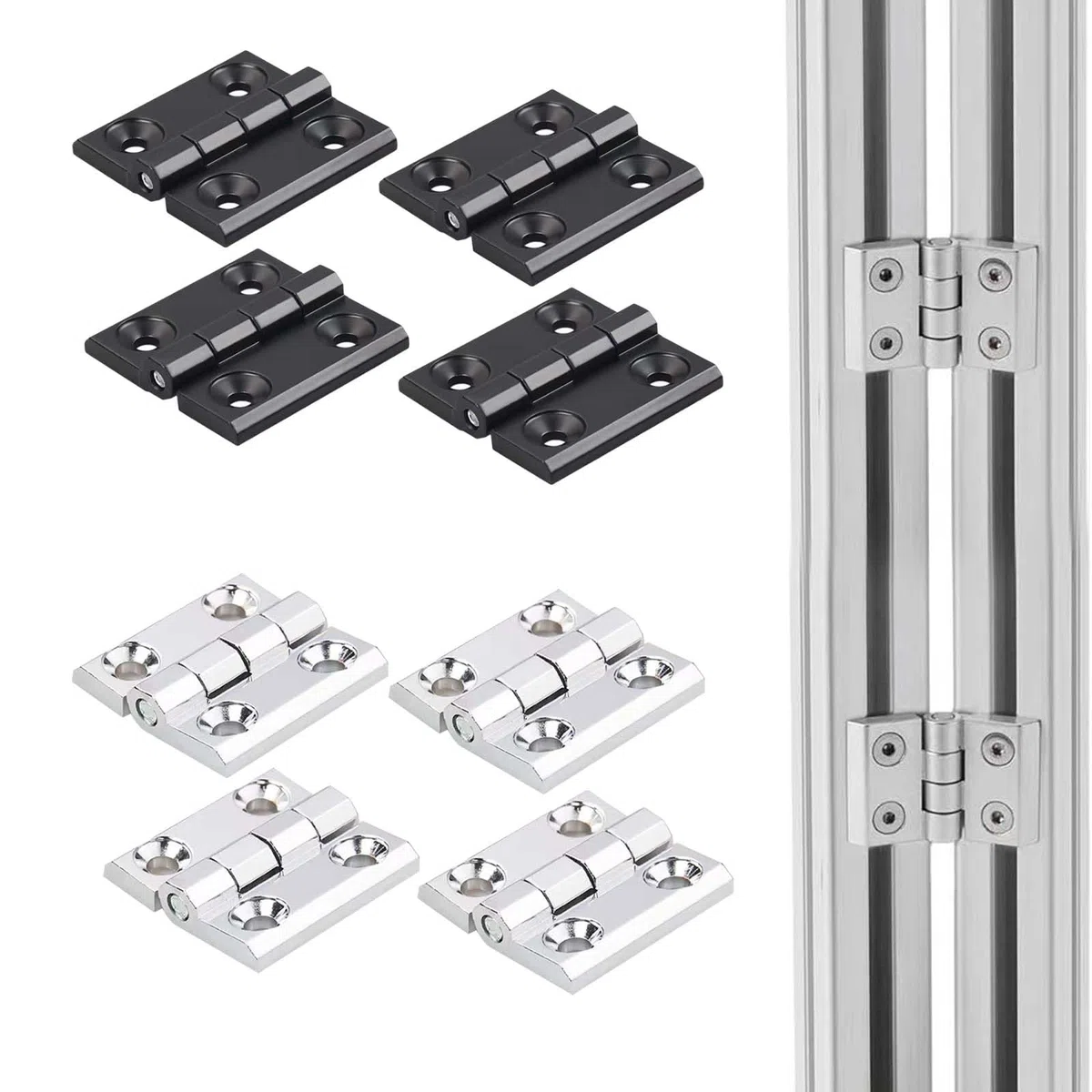 Cerniere，8pcs Cerniere A Testa Premium in Acciaio, Robuste E Resistenti, Perfette per Porte Diverse: Camere da Letto, Porte da Giardino, ECC.