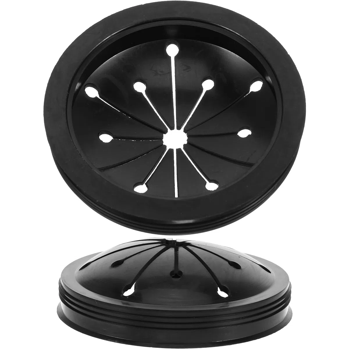 Toyvian 2 Pezzi Tritarifiuti Splash Guard Dissipatore Setaccio Copri-Rifiuti Accessori per Rifiuti Accessori Nero, Insert De Vidange En Caoutchouc pour évier De Cuisine
