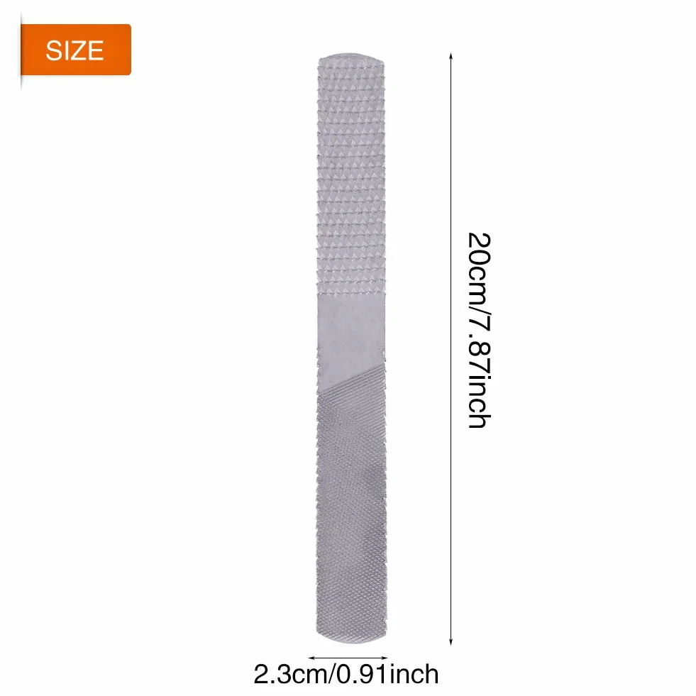 4 in 1 Acciaio Raspa Lima legno 8 pollici Raspa File di Legno Mezza Tonda a Mano Mile Lavorazione del Legno Carving Raspa Grossolano Strumento