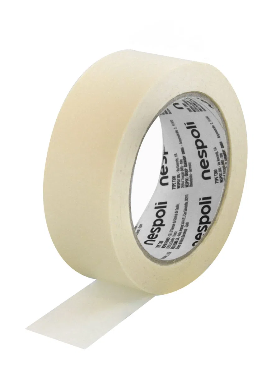 Nespoli – Nastro Carta Adesivo per Interni 38mm x 50m per Mascheratura Basic, Carta Gommata per Verniciatura Fai da Te - Nastro Imbianchino Facile da Strappare con Aderenza Sicura