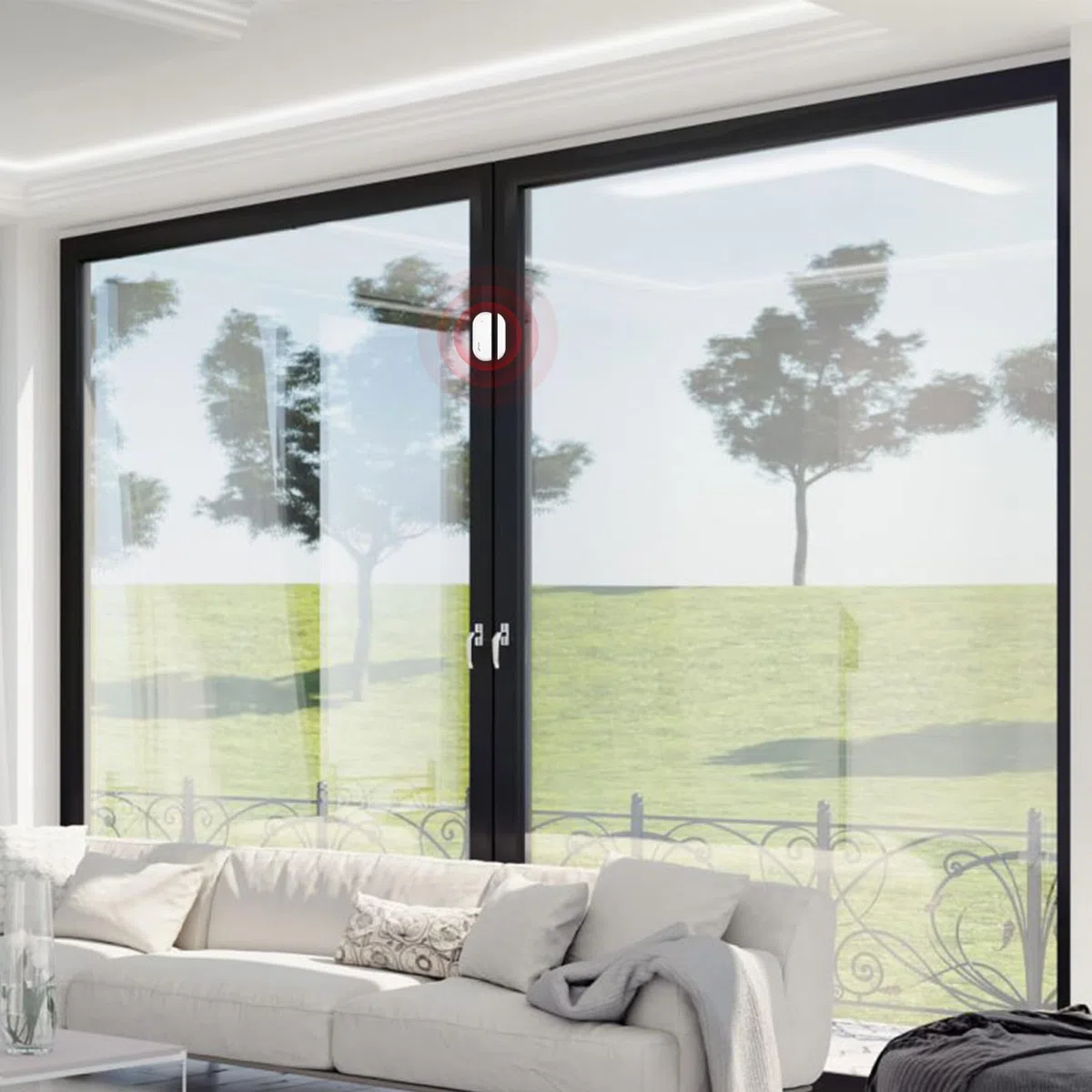 CPVAN Accessorio - Sensore di contatto porta/finestra - Solo per Host come CP10 Pro, CP2, CP2W, CP9 - Collegato con l'Host tramite 433,92MHz