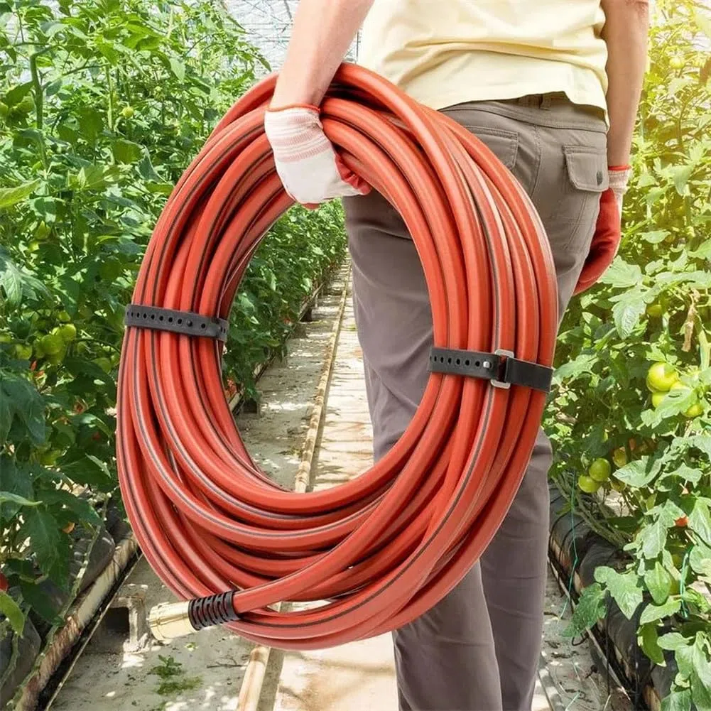 Cinghie regolabili in gomma con fibbie, strumento di ancoraggio di lunga durata resistente alle intemperie per tubi di ferro, camion, uso industriale, 30 cm 45 cm (45 cm x 2,5 cm, nero)