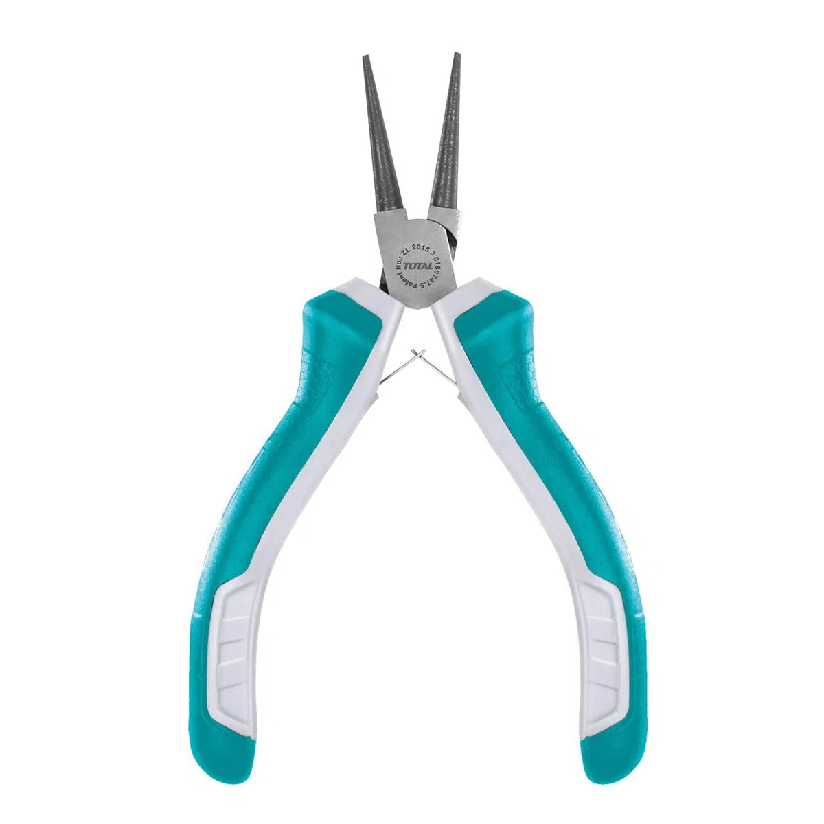 TOTAL - Mini pinze a becchi tondi | 115 mm | Ideale per gioielli | Compatto e versatile | Massima precisione | Realizzato in cromo vanadio | Manico bimateriale