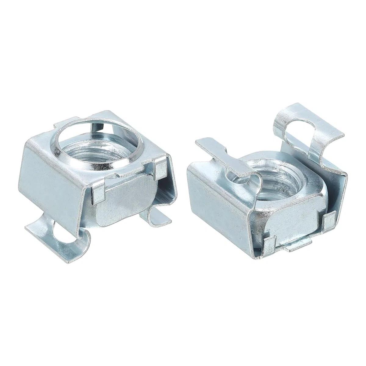 QUARKZMAN M12 x 1,75mm Gabbia Dado 5pz Scatto Gabbia Dadi Carbonio Acciaio Zinco Placcato Metrico Dado per Server Rack Armadietto Argento