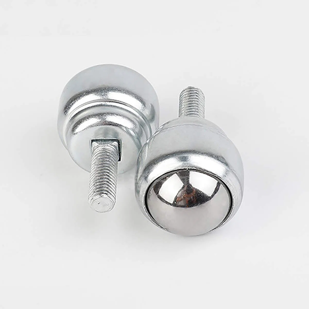 M5 Maschio Filettatura Bullone Tipo di Trasferimento Sfera Cuscinetto Rullo Tono Argento 2 Pack (CY-12D, Sfera in Acciaio al Carbone)