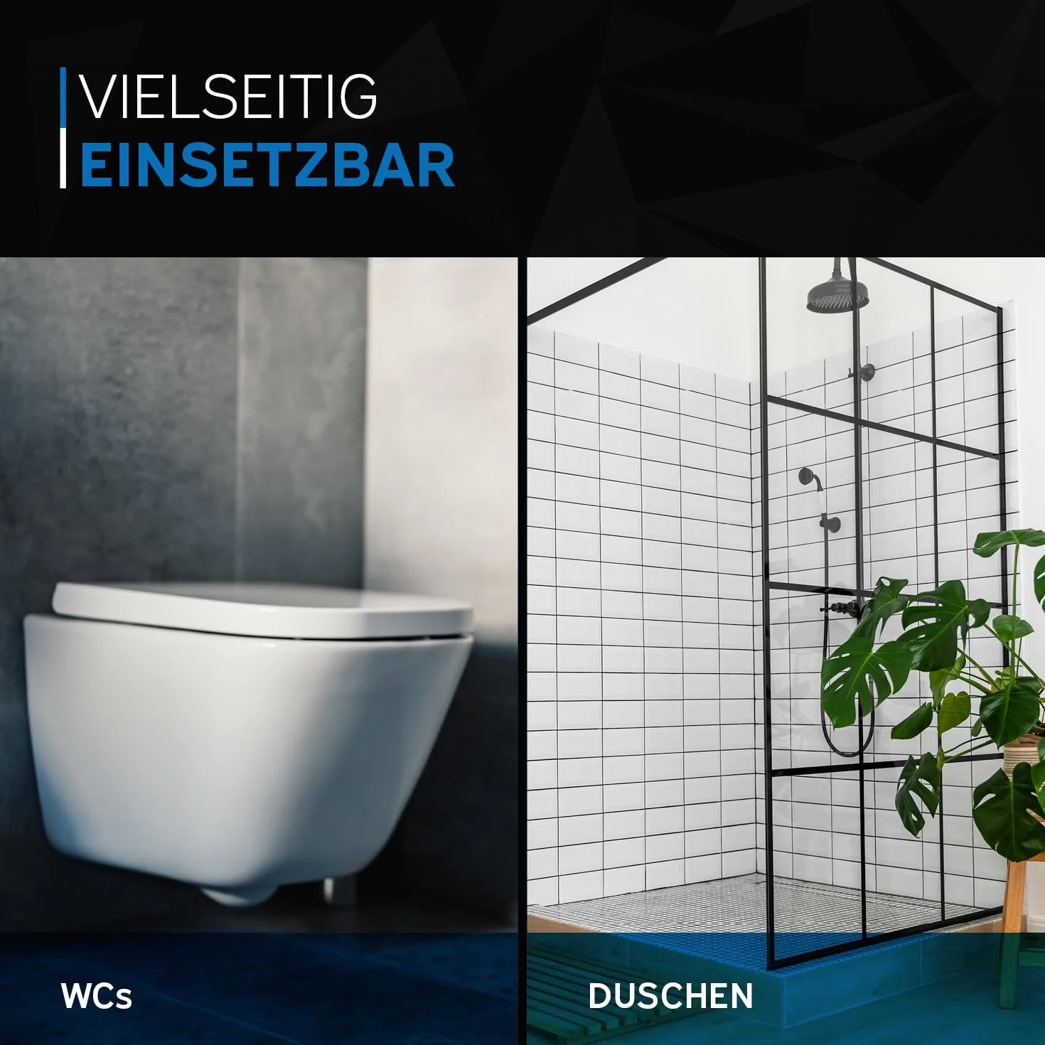 kör4u - Sturalavandini per Bagno, Cucina, Doccia e Toilette, di Alta qualità, Funzionale, Pratico, 140 mm, Ideale per la Toilette