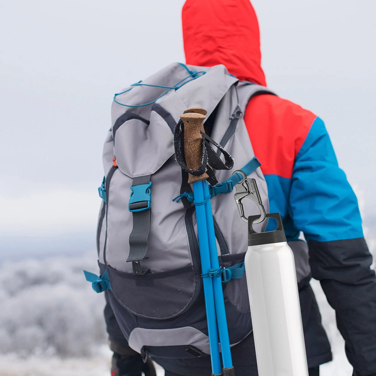 Ahiller Moschettone di Sicurezza da 7,9 cm, Portachiavi in Lega Pesante per Escursioni All'aperto, Campeggio, Laccio da Passeggio per Cani, Allenamento Indoor