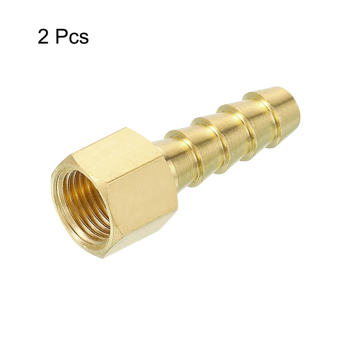 QUARKZMAN 2pz Raccordo a Barbetta in Ottone, 1/4" Barbetta x 1/8" Npt Femmina Raccordo per Tubi in Ottone per Collegare Tubi Dispositivi Meccanici Attrezzature Idrauliche