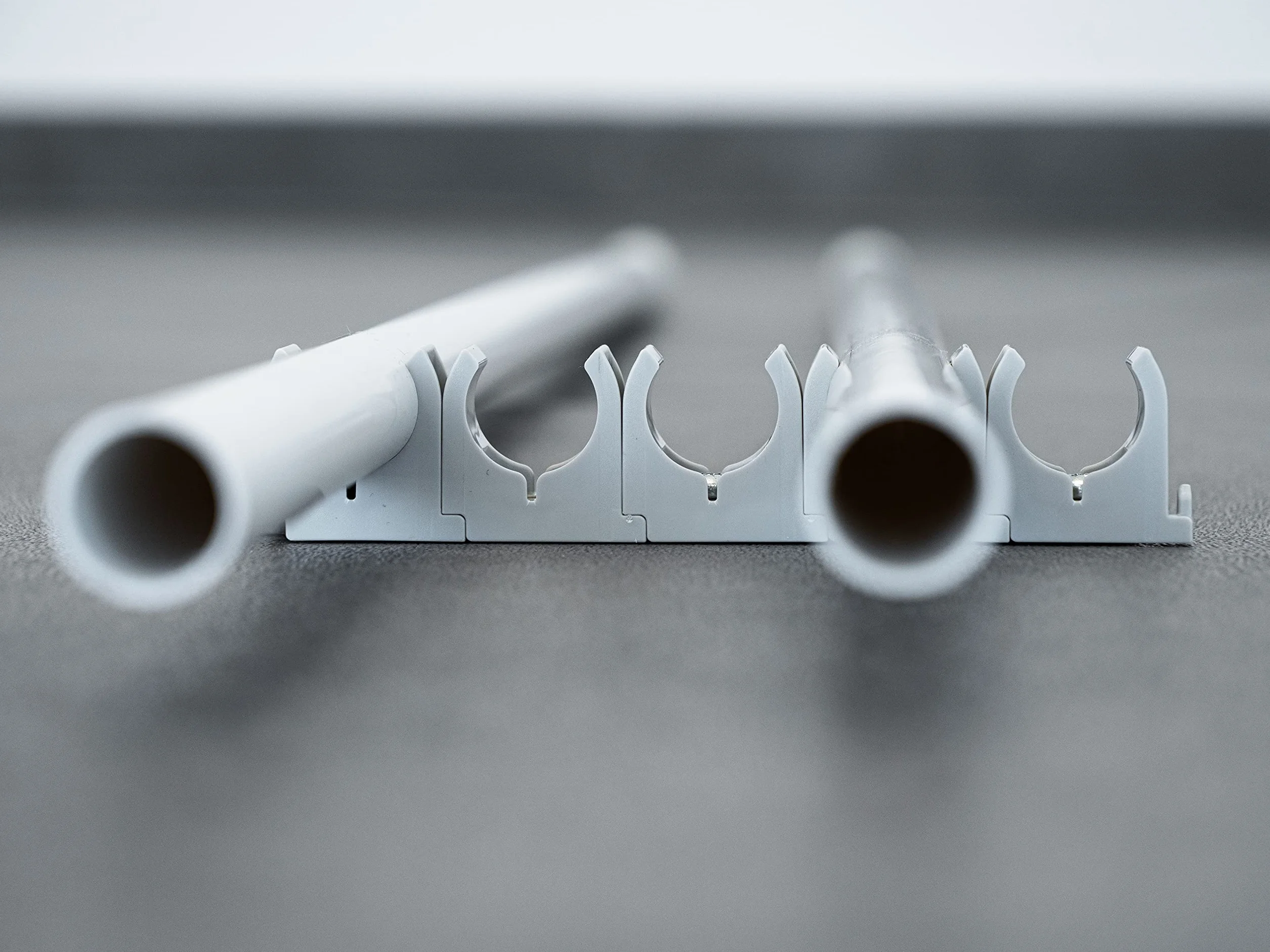 SOMA Clip per tubi, in plastica, grigio, 20 mm, 30 pezzi, morsetto per tubo, resistente ai raggi UV