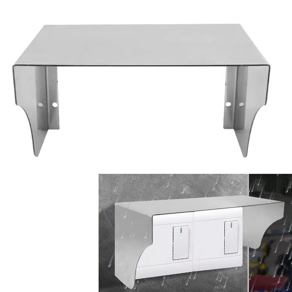 Copertura antipioggia in acciaio inox per campanello e citofono, impermeabile, in metallo, per telecamere, campanelli e citofono (125 mm)