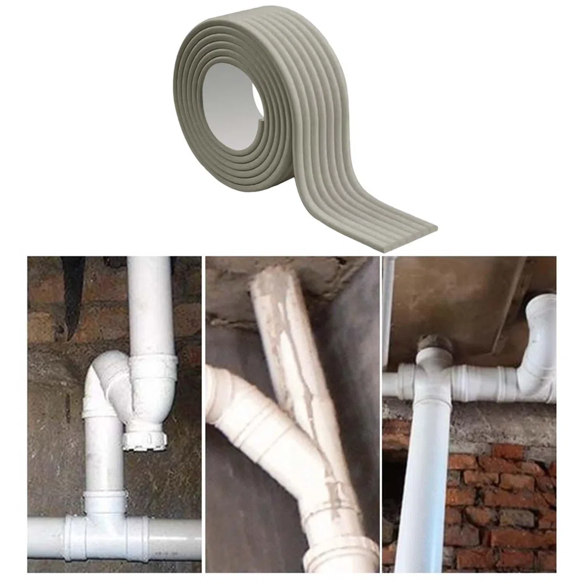 Isolamento Per Tubi Per Esterni, Isolamento Autoadesivo Per Tubi Dell'Acqua, Water Pipe Insulation Wrap, Isolamento Dei Tubi, Per La Protezione Dal Gelo In Inverno ( 8 x 200 Cm )
