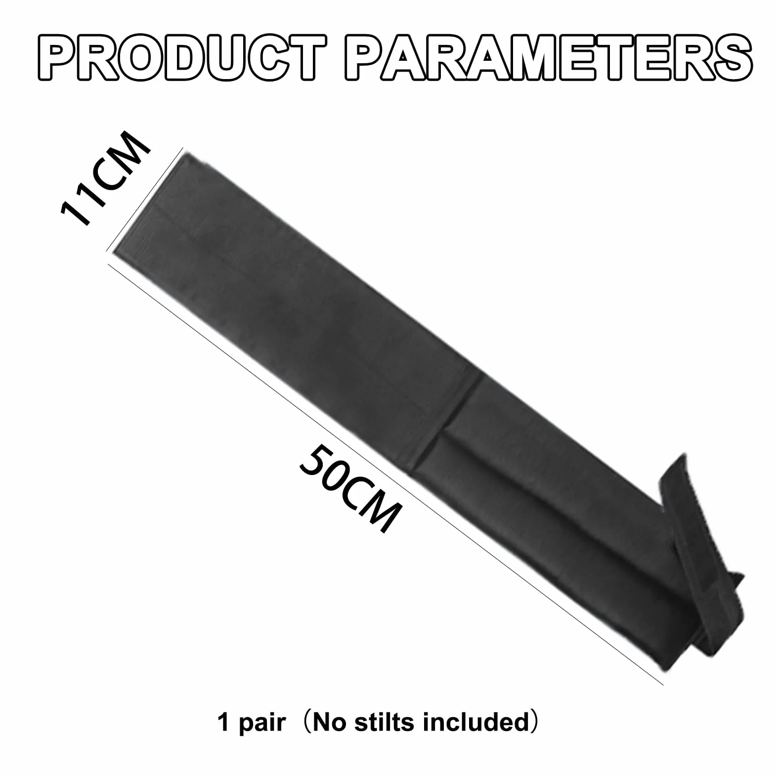 2 cinghie per trampoli per cartongesso (nero)