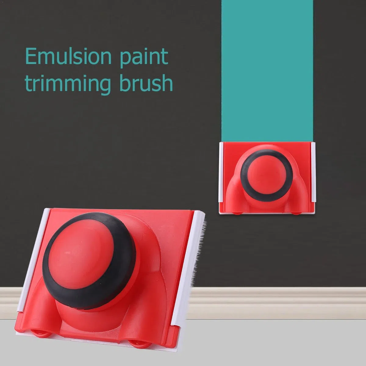 Paint Edger - Strumento per pittura dei bordi, strumento per la pittura dei bordi, cuscinetto per bordi delle pareti, rullo per pittura con 2 tamponi di ricambio, applicatore per tamponi di vernice,