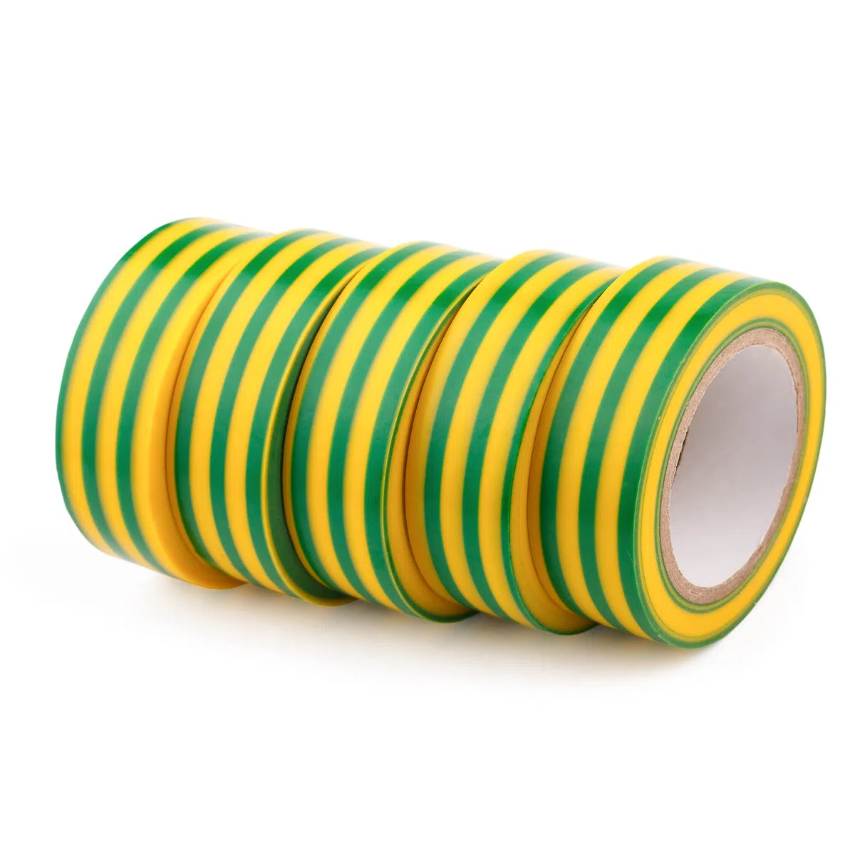 Mivos 5 Pezzi Nasto Isolante in PVC per Isolamento Elettrico/Verde, Giallo/Nastro Adesivo Isolante Elettrico 19 mm x 10 m/Nasto Sigillante Impermeabile Per Progetti Di Cablaggio E Riparazioni