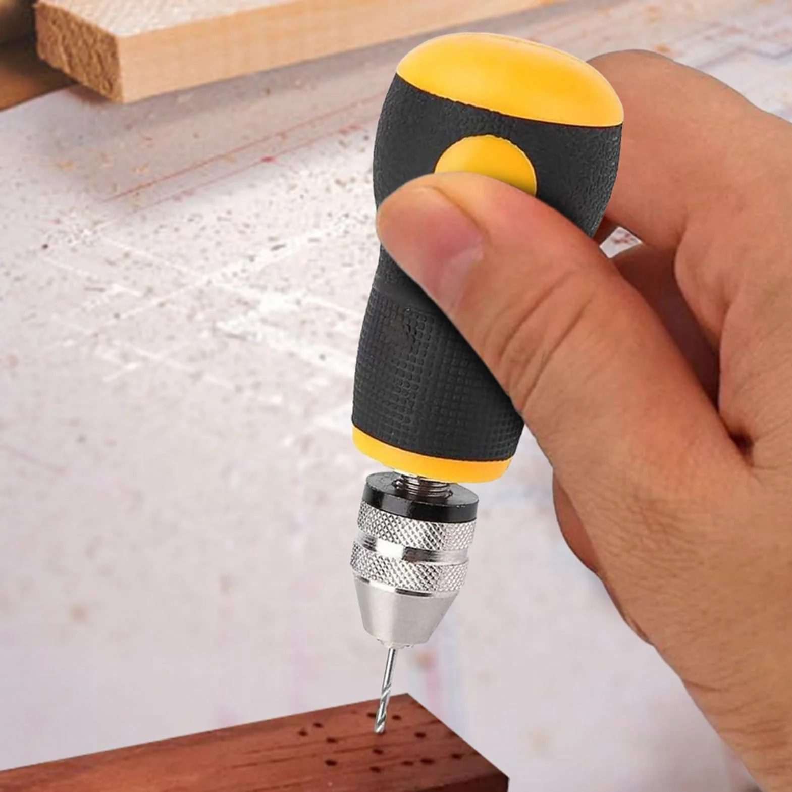 Trapano Manuale Elettrico Di Precisione Mini per Elettronica, Utensile Rotante per Forature Delicate e Gioielli
