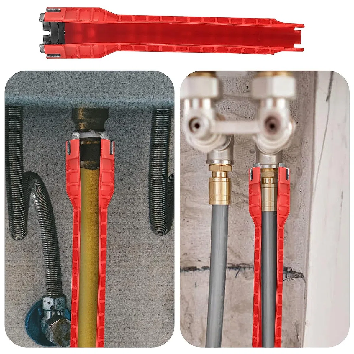 14 in 1 Chiave per Lavabo Rubinetto Sottolavello, Multifunzionale Acqua Tubo Chiave, per WC,Bagno,Cucina