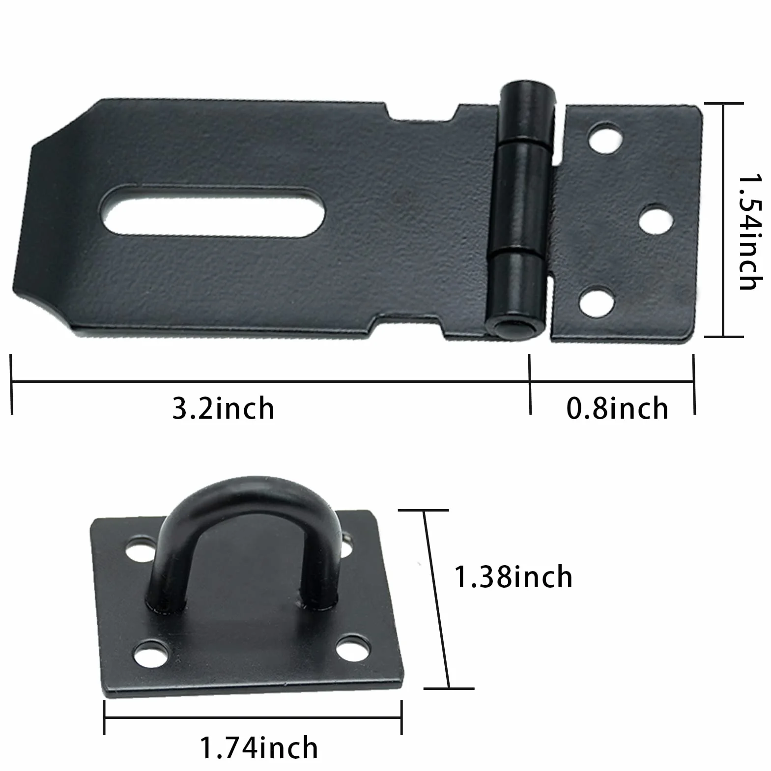 SZXMDKH Lucchetto per porta con chiavistello, 7,5 cm in acciaio inossidabile con chiavistello e gancio Serratura per capannone Serratura per porta del capannone Serratura resistente per cancello