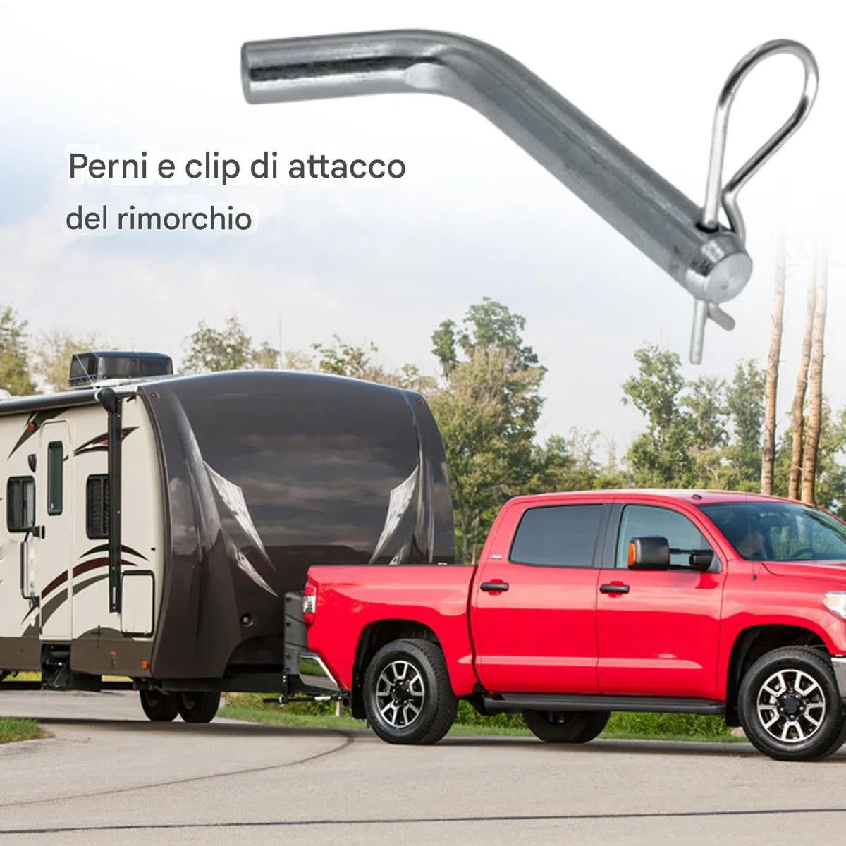 5/8 Pin da gancio, perno di ginnastica ricevitore | Pin del rimorchio con testa scanalata - per l'autostop per camion, gancio per le ganci del trattore, clip per le ganci per l'auto di