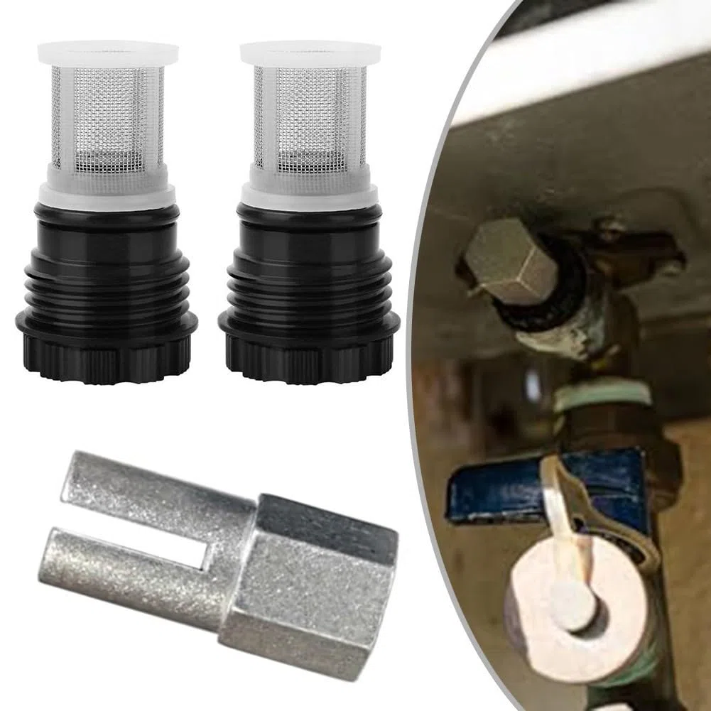 Confezione da 2 filtri H98-510-S per scaldabagno senza serbatoio Rinnai, con strumento di rimozione del filtro di ingresso