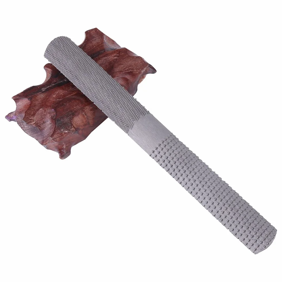 4 in 1 Acciaio Raspa Lima legno 8 pollici Raspa File di Legno Mezza Tonda a Mano Mile Lavorazione del Legno Carving Raspa Grossolano Strumento